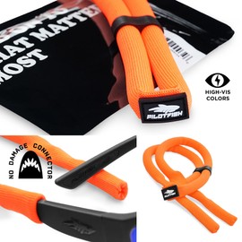 Pilotfish Floating Sunglasses Strap, Adjustable, Waterproof, High Visibility, Neoprene Holder for Men & Women (Orange)