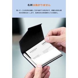 XIANGUO Business Name Card Holder, Unisex, Stainless Steel, Non-Breakable, 25 Pieces, Thin, PU Leather, Includes Cosmetic Box, sapphire blue