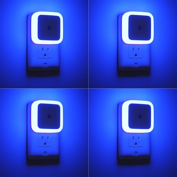 Sujeet Blue Night Light 4 Pack,Night Lights Plug into Wall