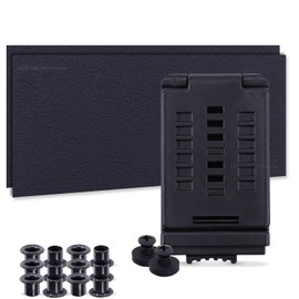 HolsterSmith DIY Sheath Making Kit - 2-Piece Design - BOLTARON - P1 Texture - Black - DCL Combat Loop (Large) - (w/Mounting Hardware)
