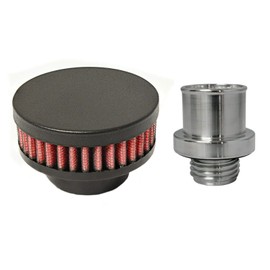 CFM Performance 1-0302-2-WB Billet Baffled Valve Cover Breather Filter Oil Cap 2005-2015 Chrysler 300C HEMI 5.7 & SRT-8 6.1 6.4 (Textured Black)