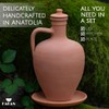 Hakan Anadolu Natural Clay Water Pitcher Set | Unglazed Terracotta