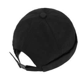 QKURT Docker Hat for Men, Summer Quick-Drying Thin Solid Color Retro Beanie Brimless Sailor Cap Rolled Cuff Worker Sailor Hat Adjustable Fisherman Docker Cap Black