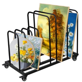 SOCROTO Art Canvas Storage Rack,Art Storage Organizer with Wheels,Metal Art Drying Painting Rack for Canvas Boards, Panel, Crafts Drying,Ideal for Art Studios Workshops Home Use