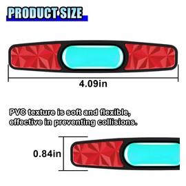 DUSCOKE 4PCS Luminous Car Door Edge Guards, Anti-Collision Car Side Door Protector Trim Strip, Self-Adhesive Sticker Auto Body Anti-Scratch Bumper Guard, Universal for Car Truck SUV (Red)