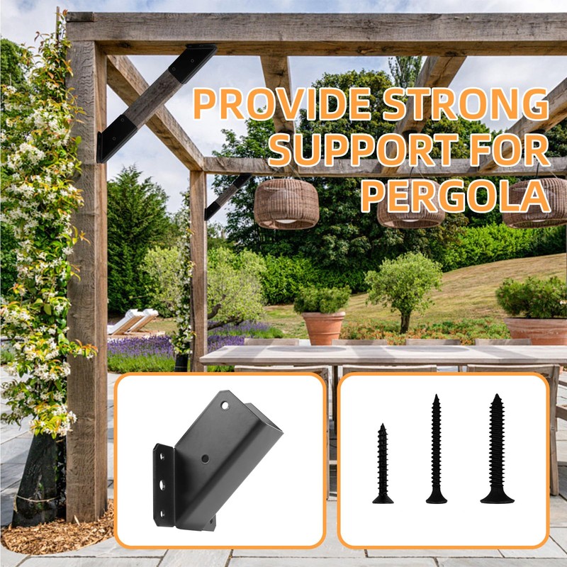 ZOBGOWE 45-Degree Angle Bracket for 2x4 Post(Actual 1.5''x3.5''), Heavy Duty