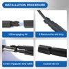 4PCS Wiper Blade Refill, Universal Car Accessories, 16" Adjustable Size