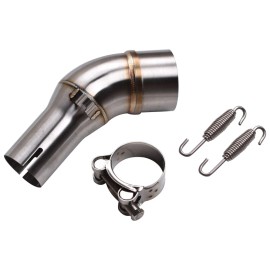 Unbranded For Yamaha YZF R3 R25 MT-03 51MM Motorcycle Exhaust Mid Link Pipe Slip On Tube