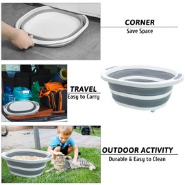 Fhiny Open Cat Litter Box, Small Litter Box for Kittens Low Entry Kitty Potty Pan Foldable Travel Toilet Waterproof for Indoor Small Pet Senior Cats 15.7"×12.5"