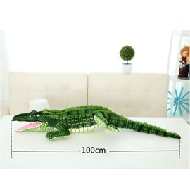 Tikwisdom 100CM Green Adorable crocodile Soft Plush Toys, Large Stuffed Animals