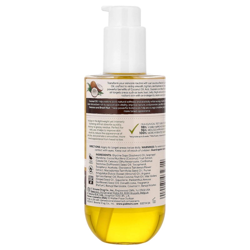 Aceite de Coco Formula® con Vitamina E, Reafirmante Rumbo, Busto