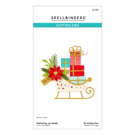 Spellbinders S4-1358 Delivering Joy Sleigh Etched Dies from The Handmade Holidays Collection