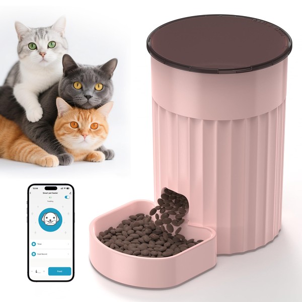 PAPIFEED Automatic Cat Feeder 3L, 2.4G WiFi Auto Pet Food