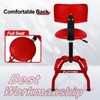 FreekyFit Shop Stool with Backrest, Mechanic Garage Stool for Workshop,