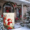 Winter Snowman Snowflake Garden Flag 12x18 Inch Double Sided Christmas