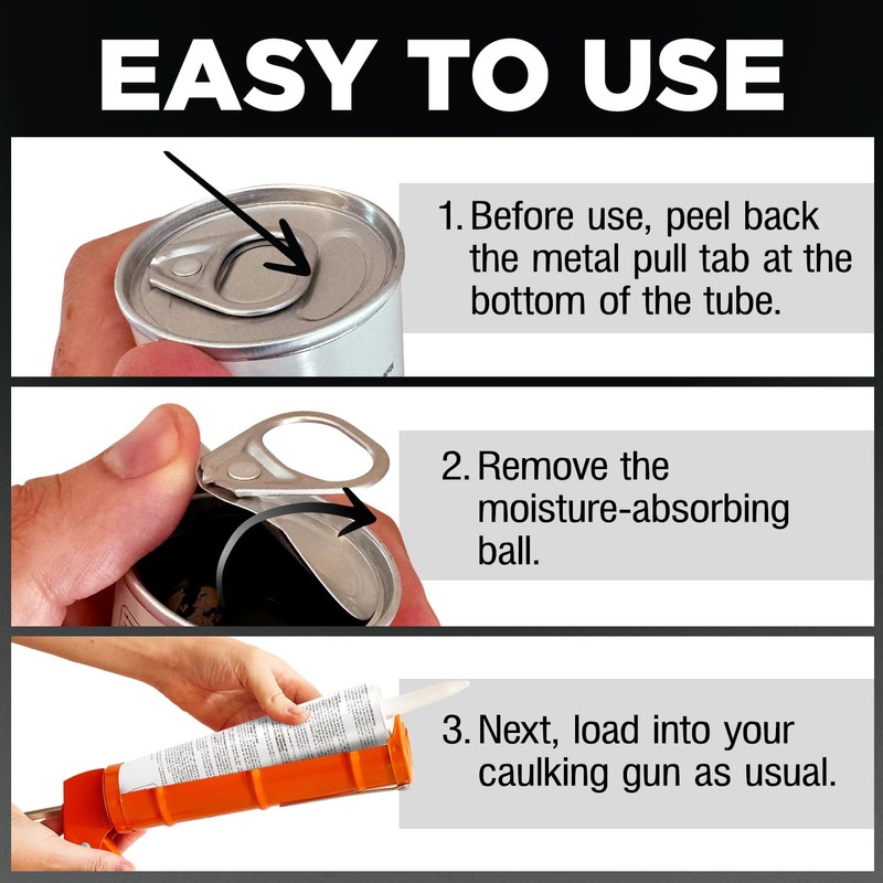 [2 Pack] Polyurethane Windshield Adhesive with Fast Curing Formula -