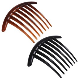 VNRCLP 12-Piece Hair Comb and Clip Set - Versatile Side Combs and Hair Slides for Women and Girls (Classic Black and Brown)