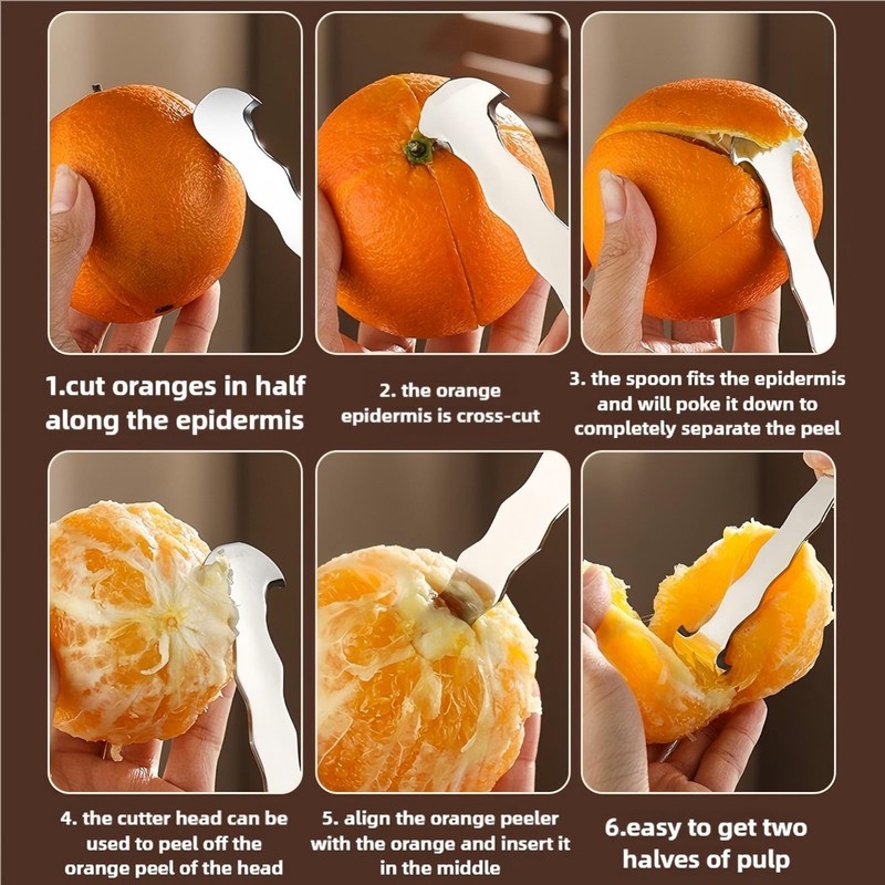 VANYI Orange Peeler Tool & Citrus Peeler- 304 Stainless Steel