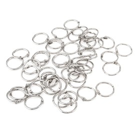 MovFlax Loose Leaf Binder Rings 0.78 Inch (50 Pack) Metal Book Ring Clips, Small Circle Keychain Key Rings for Index Cards, Notebook, Crafts, Flashcard, Paper, for Office, Classroom (0.78 Inch/ 20 mm)