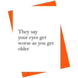 Funny Birthday Card with Blurred Vision Design, Humorous Eyesight Joke, Perfect for Any Age, Happy Birthday Cards for Women. 40th, 50th, 60th, 70th