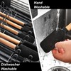 Black Silicone Spatula Set, Food Grade Rubber Spatula-5 Piece Nonstick