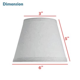 Aspen Creative 32113-5A Small Hardback Empire Shape Chandelier Clip-On Lamp Shade Set (5 Pack), Transitional Design in White, 6" bottom width (3" x 6" x 5")