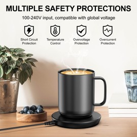 Underhub Charging Coaster 2 Compatible with Embo Temperature Control Smart Mug 2 and 1 - Mug Power Cord - Charger Dock Base for Wireless Warmer Cup Accessories (Black)