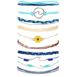 Summer Bracelets for Women Boho Beach Adjustable Bracelets Summer Accessories Jewelry Trendy Stuff Gifts for Women 2024