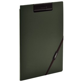 Lihit Lab F7560-22 Binder Clip File, Multi-Function, A4, Olive