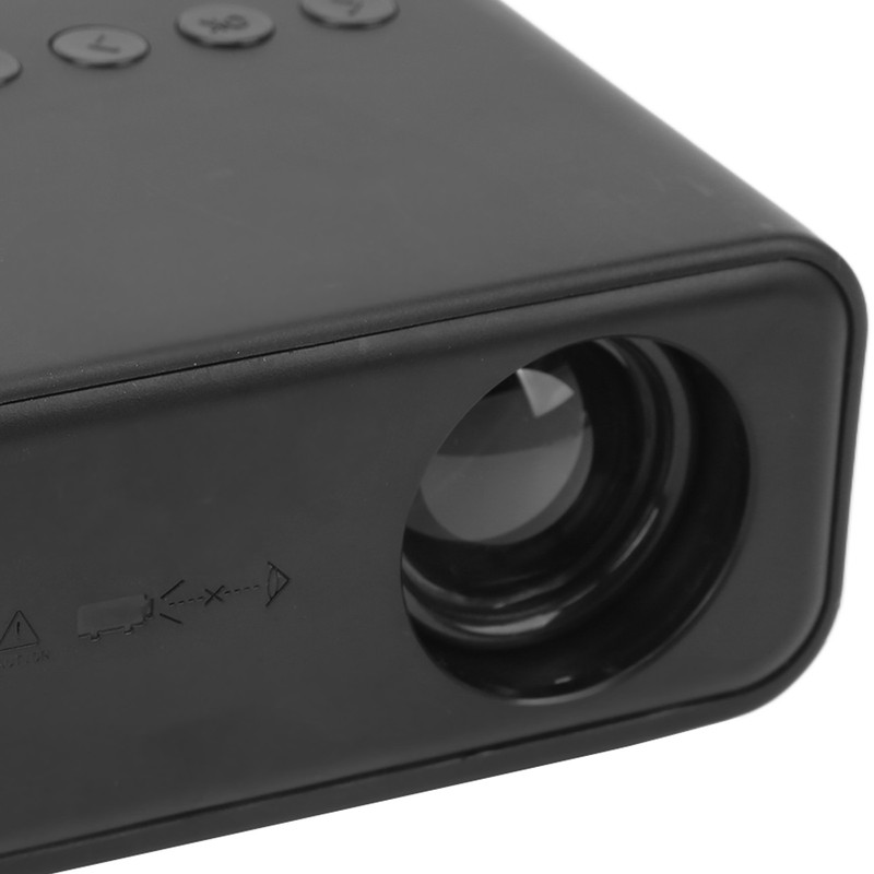 Mini Projector Black 1920x1080 Remote Control Inbuilt Speaker USB Powered