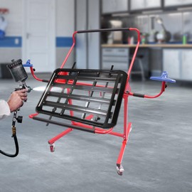 53-78" Adjustable Bumper Repair Stand, Securely Holds Car Bumper Covers, Painting Car Repair Rack with 5 Locking Positions & 90° Rotating for Automotive Bodyshop Repair, Spray Primer