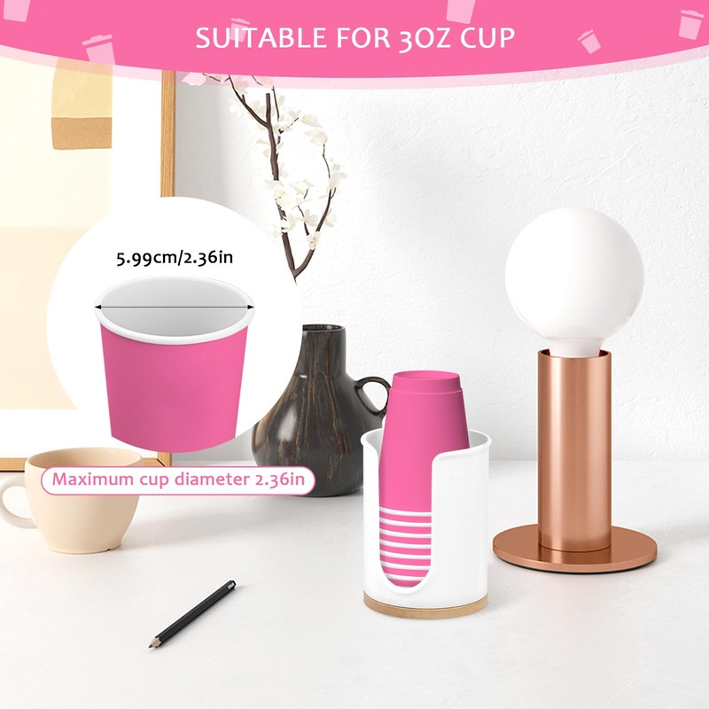 Cotton Swab Storage Case, ABS Cosmetic Cotton Organizer, Paper Cup