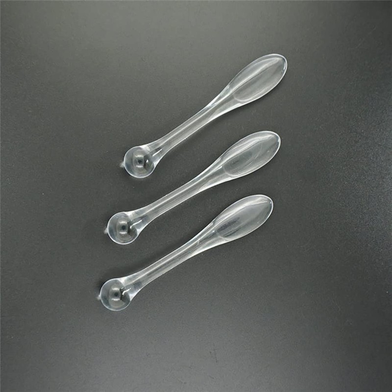 ccHuDE 20 Pcs Clear Acrylic Makeup Spoon Sticks Cosmetic Spatulas