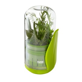 Kuhn Rikon 23050 Herb Storage Container-23050 Herb Storage Container, Glass, Green