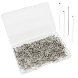 500Pcs Straight Pins，Stainless Steel Head Pins Dressmaker Pins Fine Satin Pin for Crafts, Sewing Pins for Fabric Dressmaker Pin for Sewing and Craft, Jewelry Making.