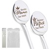 Set of 2 Coffee Spoons Stainless Steel Coffee Spoons with