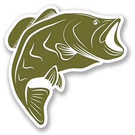 2 x 10cm/100mm Bass Vinyl Sticker Decal Laptop Travel Luggage Car Bike Sign Fun #5357