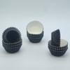 Huaswan Black Foil Cupcake Liners Mini Paper Baking Cups for