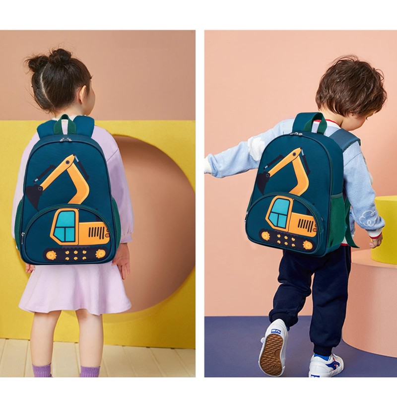 LOIDOU Toddler Backpack Boys 15 Inch Kids Preschool Kindergarten Truck