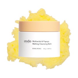 Ondo Beauty 36.5 Multiacids & Papaya Melting Balm – Bálsamo Limpiador con Papaya y Ácidos Suaves, Desmaquillante Facial y Exfoliante Hidratante | Cosmética Vegana Coreana | 100 ml