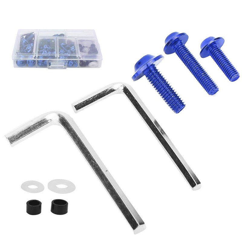 Akozon Motorcycle Windshield Fairing Bolt Gasket Wrench Kit Screws Motorcycle