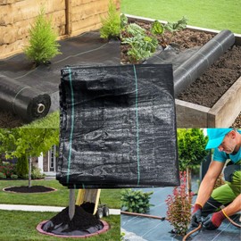 Farm Plastic Supply - Premium Weed Barrier Landscape Fabric Heavy Duty, Commercial Driveway Fabric, Pro Garden Weed Barrier, Weed Barrier Landscape Fabric Heavy Duty (3.2oz - 3' x 500')