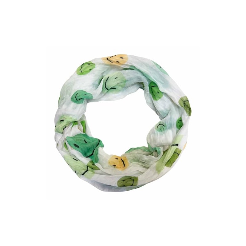 Jeamis Smiley Silk Loop Colour Gradient Spring Round Scarf Unisex