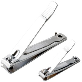 LB2 Nail Clipper Set, Fingernail and Toenail Clipper Cutters with Nail File, Sharp Effortless Nail Clippers Set for Men & Women (Made in Korea)