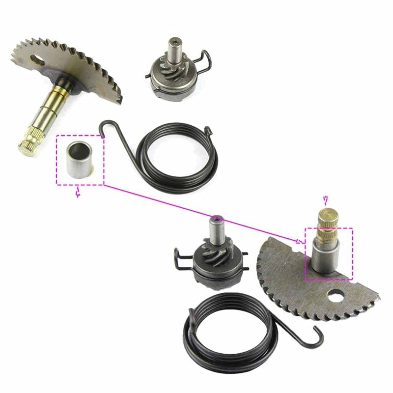 Kaimeilai Kickstarter Sprocket, 6 Pieces Kickstarter Shaft, Kickstart Intermediate Wheel