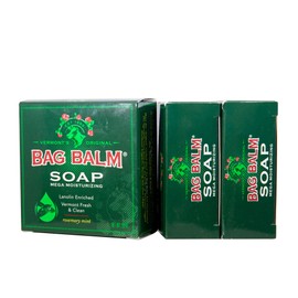 Bag Balm Vermont's Original Mega Moisturizing Soap Bar, Body Soap Bars, Hand Soap Bar - Sensitive Skin Soap, Soap for Dry Skin - Rosemary Mint Scented Bars of Soap, Body Soap Bar - 3.9oz, 3 Pack