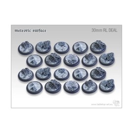 Tabletop Art 30mm Round Base w/Lip - Meteoric Surface (20)