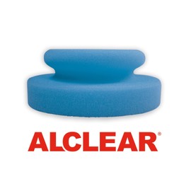 ALCLEAR 5713050M Auto Profi Handpolierschwamm 130x50 mm mit umlaufender Griffleiste für Wachse, Auto Polituren, Kfz Lackreiniger, Politur Set, statt Poliermaschine, Farbe blau