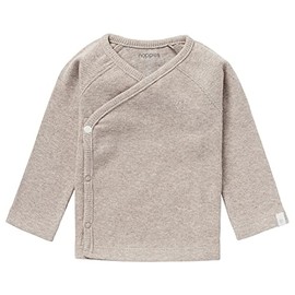 Noppies Unisex Baby U Tee Overlap LS Rib Nanyuki T-Shirt, Taupe Melange - P757
