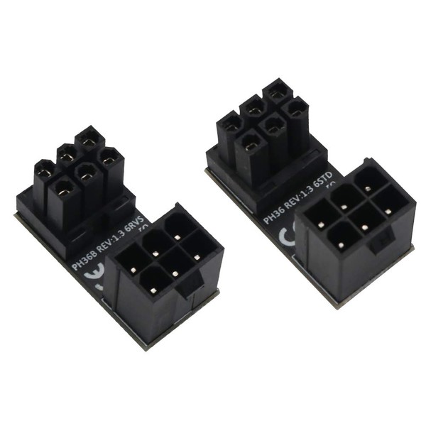 BQZYX+ Right Angle ATX ATX 6Pin Female to 6pin Male